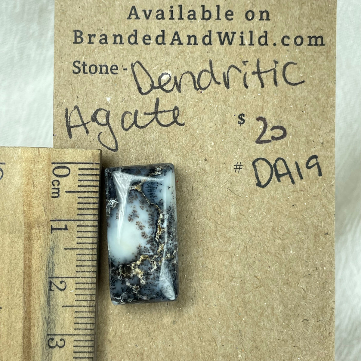 Dendritic Agate Cabochon - DA19 CF1BB6DE-815C-4DFF-B15B-30C2D59BB698 Brandedandwild.com