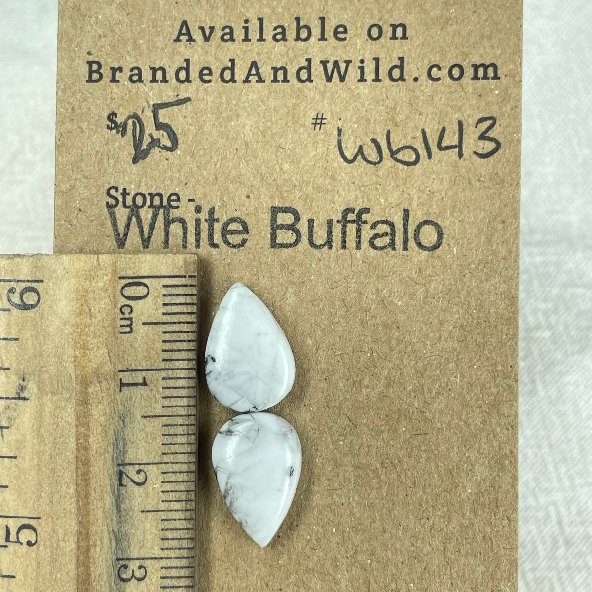 White Buffalo Cabochon - WB143 CF6B8B3F-B732-4889-B532-742938602FC2 Brandedandwild.com