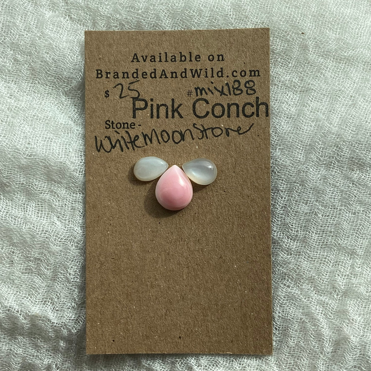 Pink Conch / White Moonstone- Mix188