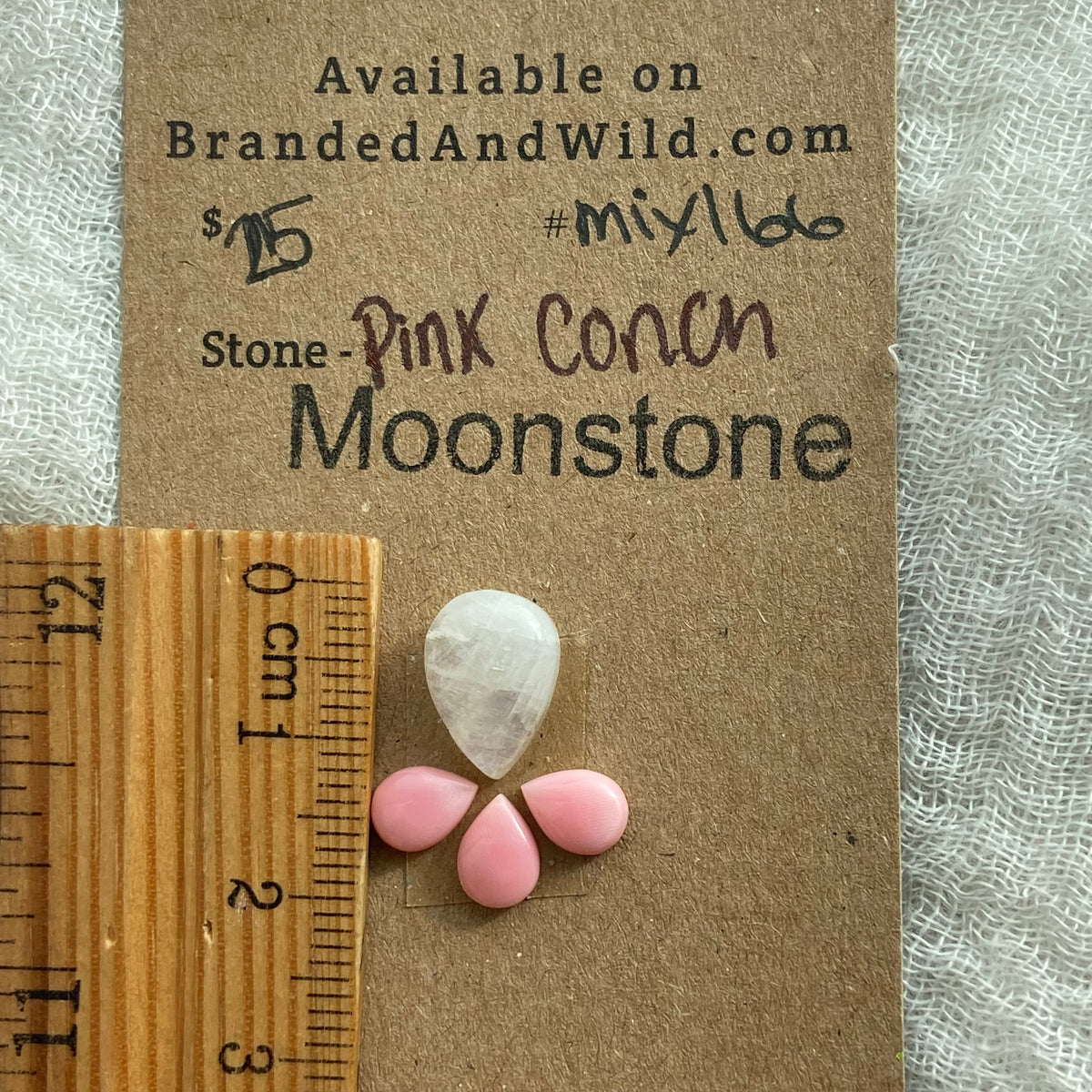 Pink Conch / White Moonstone- Mix166