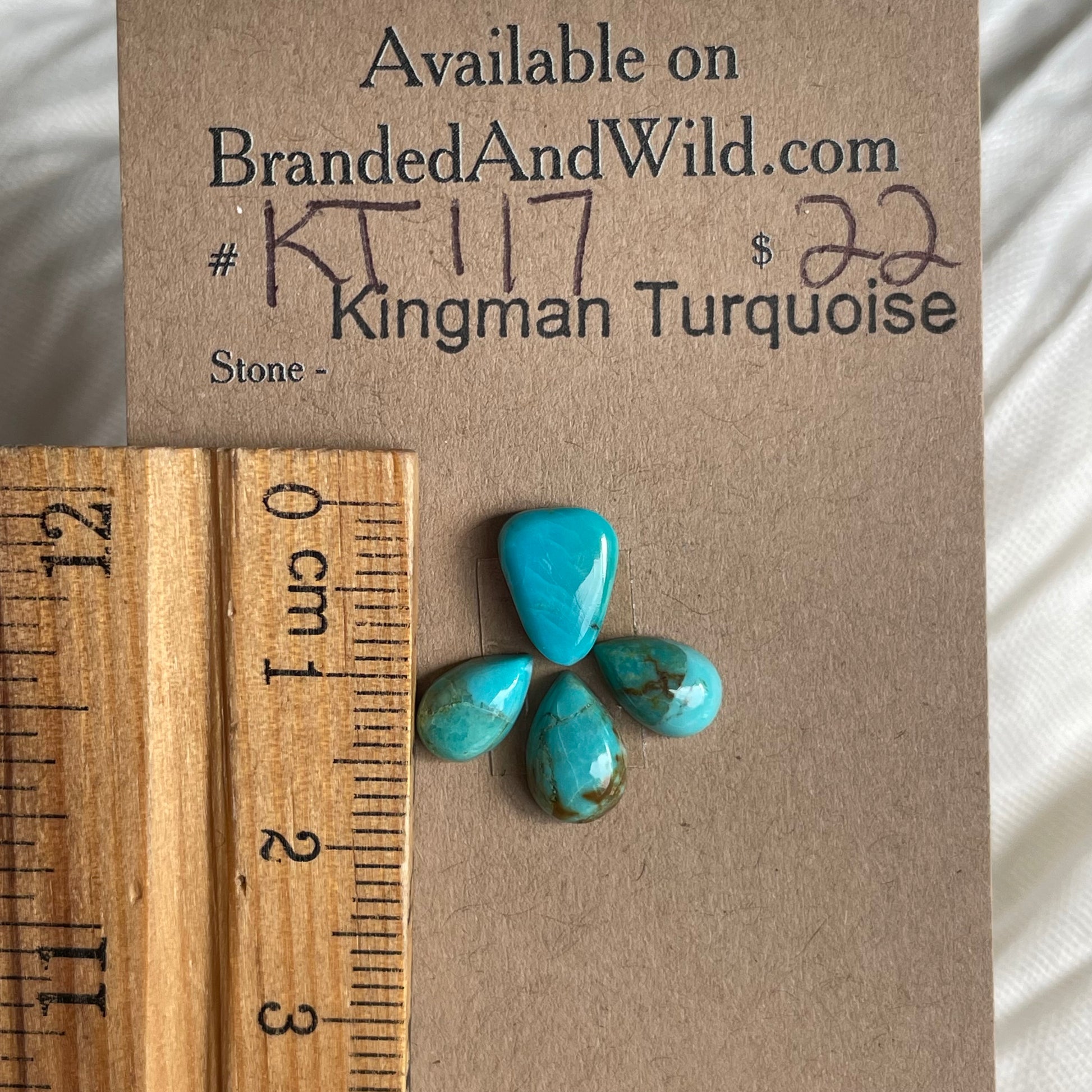 Kingman Turquoise Cabochon - KT117 CFA20AE8-91D8-4905-BAA9-23750DB28B60 Brandedandwild.com