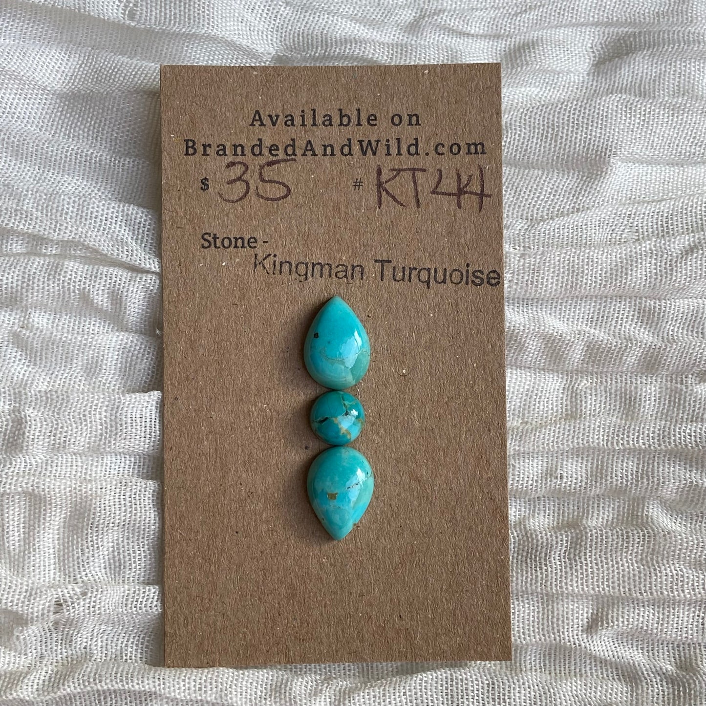 Kingman Turquoise Cabochon - KT44 CFBBED42-F3B1-4C75-A7F6-98B23A11FCBA Brandedandwild.com