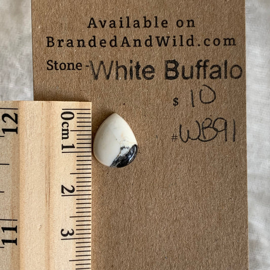 White Buffalo Cabochon - WB91