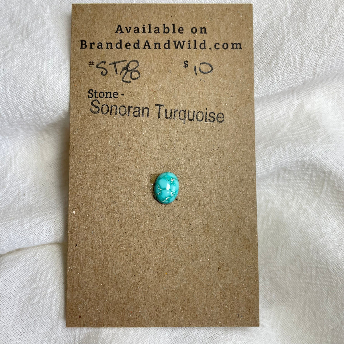 Sonoran Turquoise Cabochon - ST28 CFC5FDD8-EB37-42F5-9B2E-98BAF627D410 Brandedandwild.com
