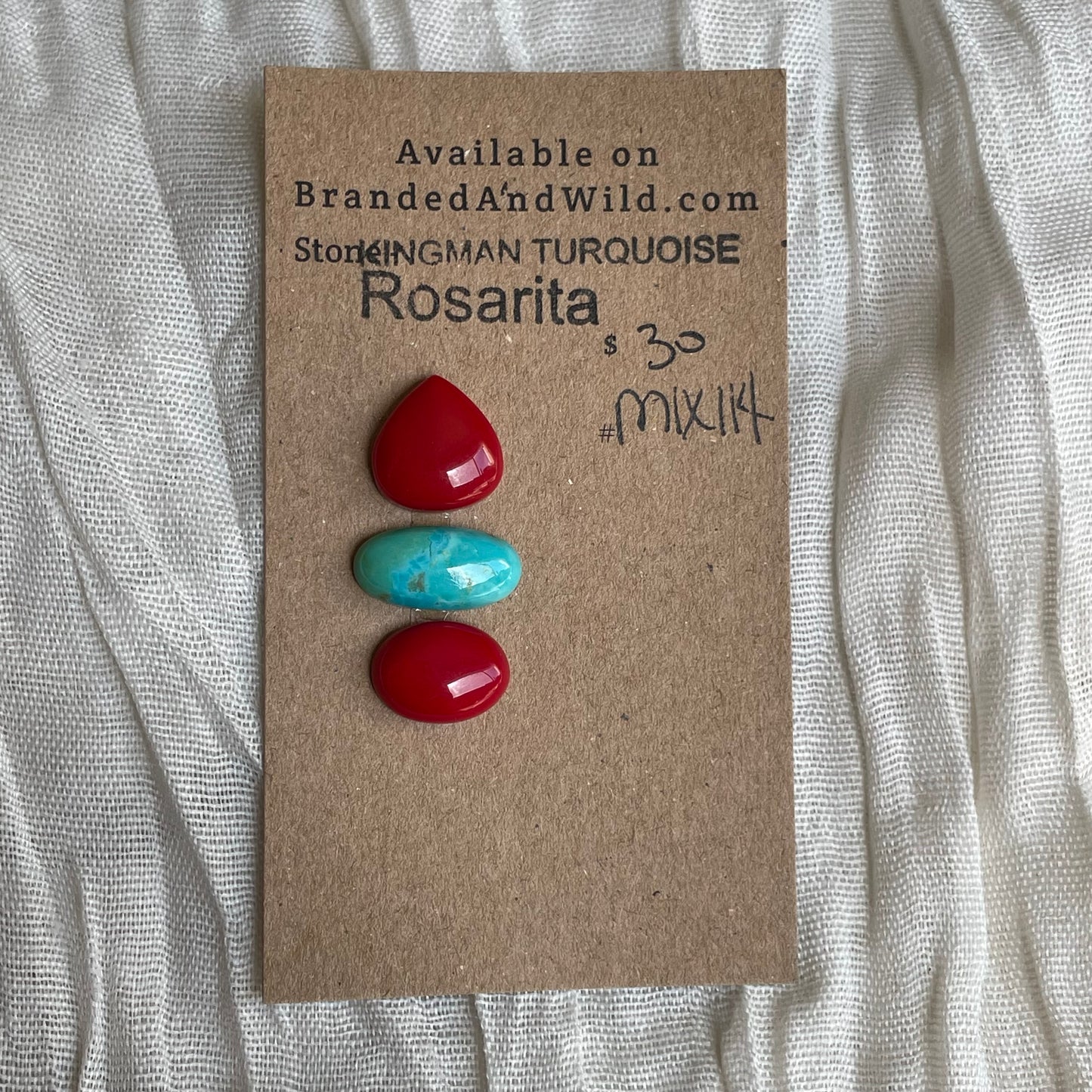 Rosarita / Kingman Turquoise Cabochon - MIX114 CFC7F840-24E8-4338-A083-535084BECAEE Brandedandwild.com