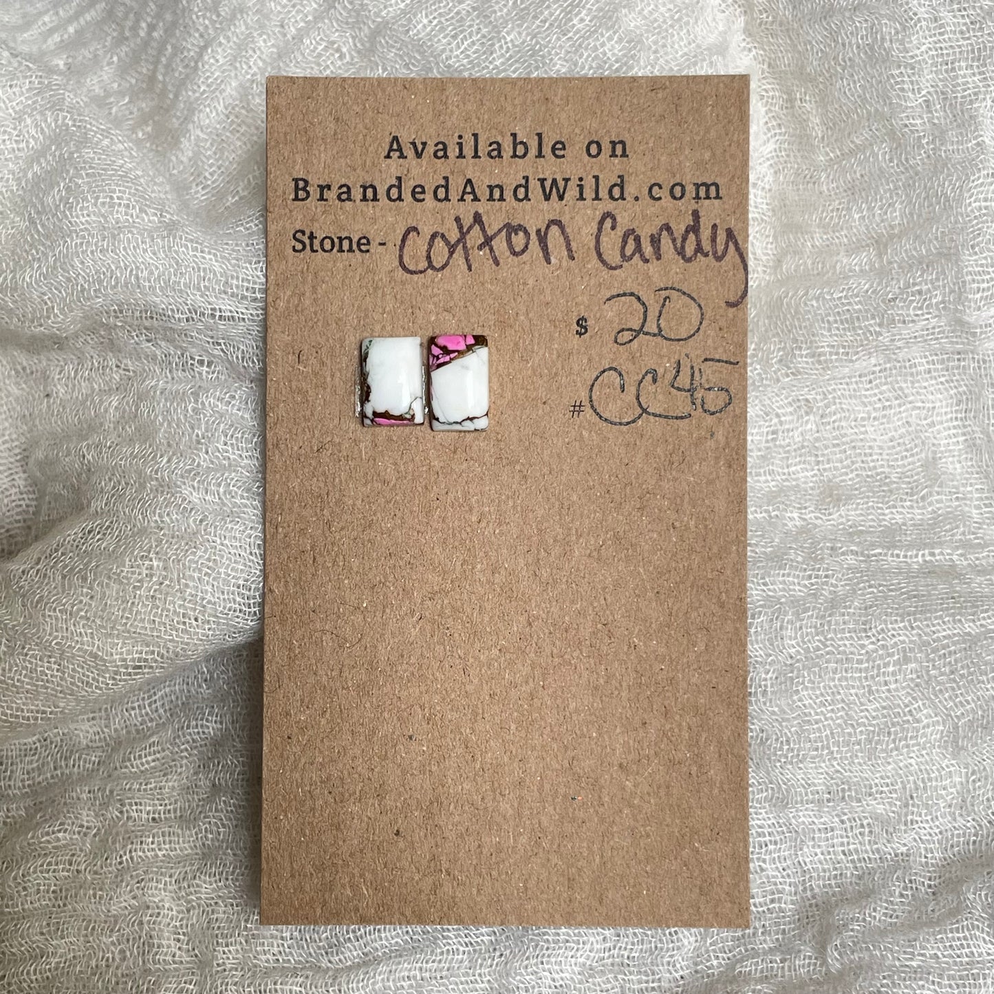 Cotton Candy Cabochon - CC45 CFE05478-AE4B-44A2-98BA-2BA400C06EA4 Brandedandwild.com