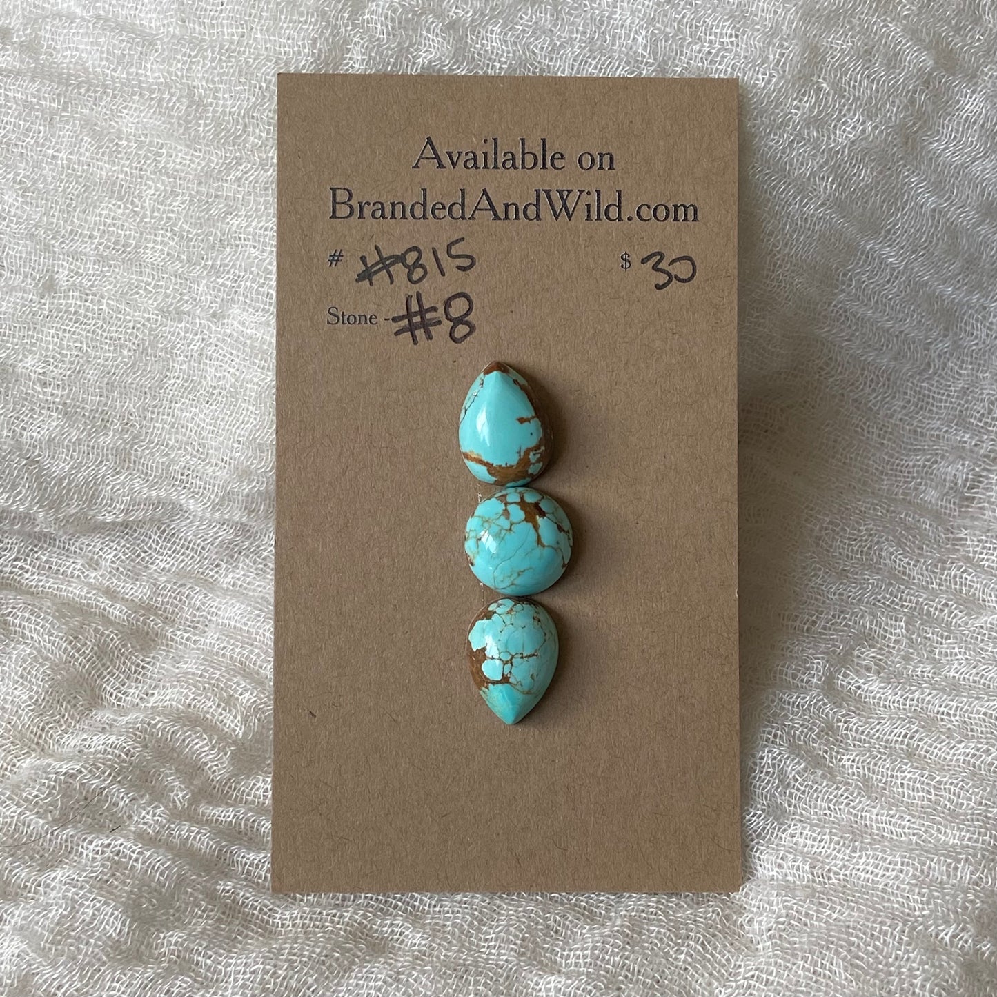 #8 Turquoise Cabochon - #815 CFEC8104-B268-494F-9845-582CCC80E44F Brandedandwild.com