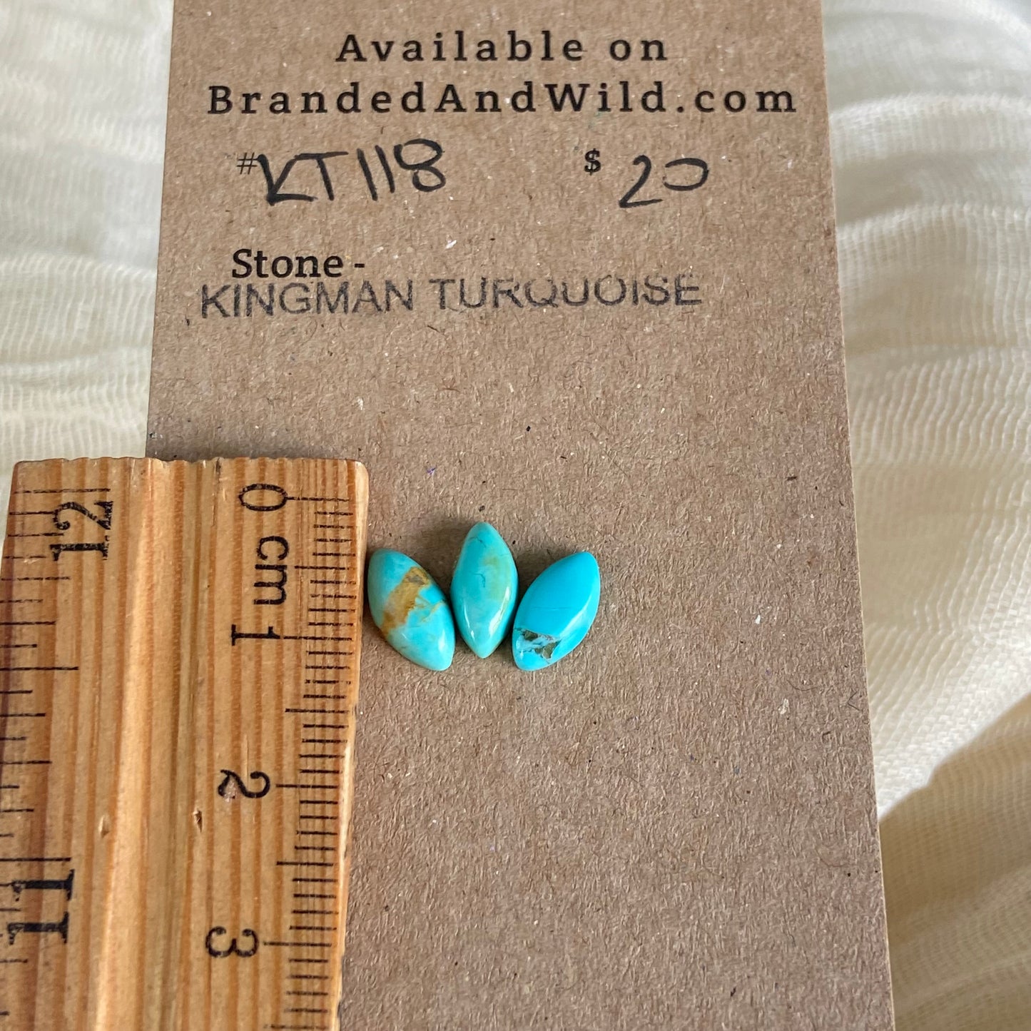 Kingman Turquoise Cabochon - KT118 CFF5F2E1-6640-4FEC-A6C4-071321165B5A Brandedandwild.com