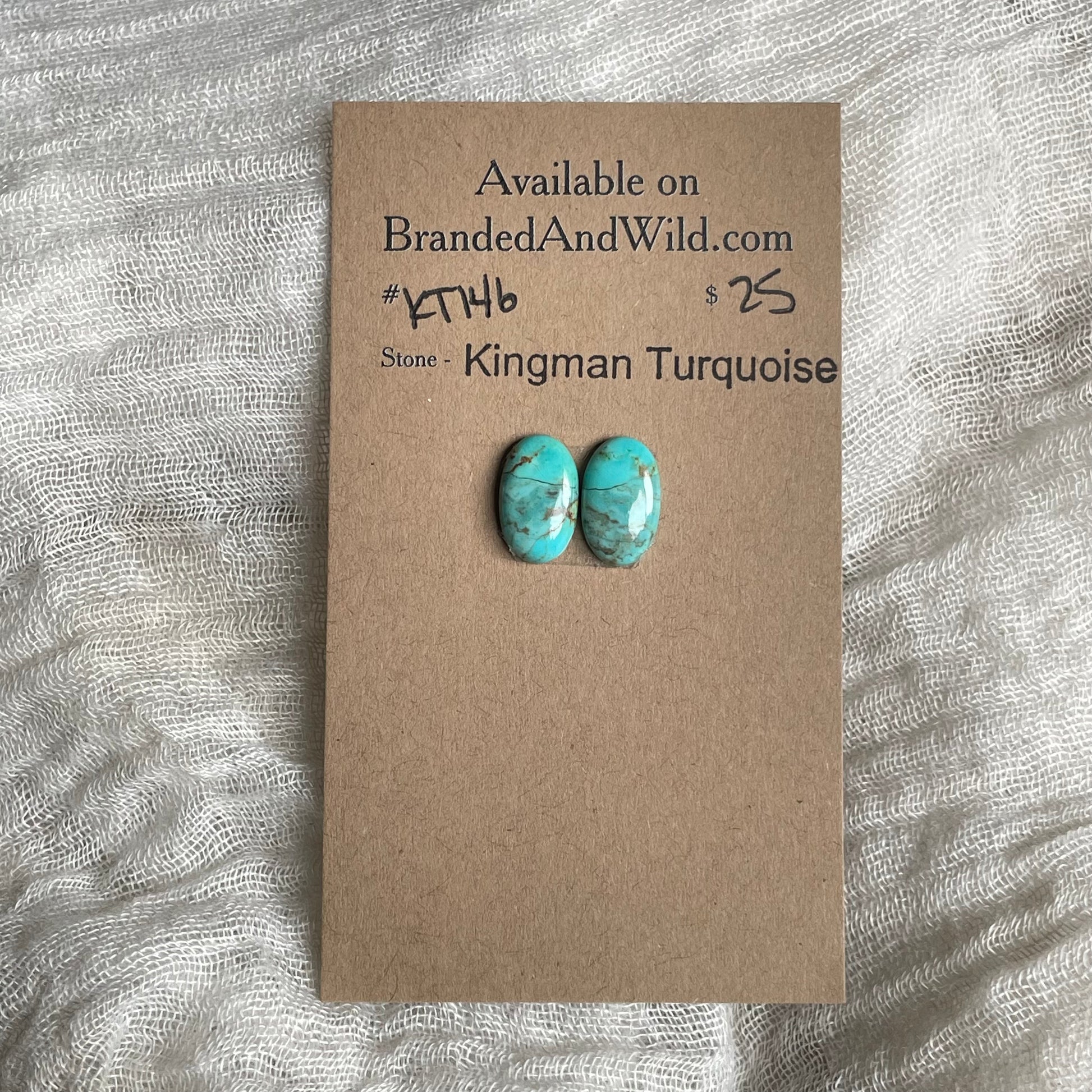 Kingman Turquoise Cabochon - KT145 D0299981-3BBE-4BB5-AEE7-8A23A4EEF6B6 Brandedandwild.com