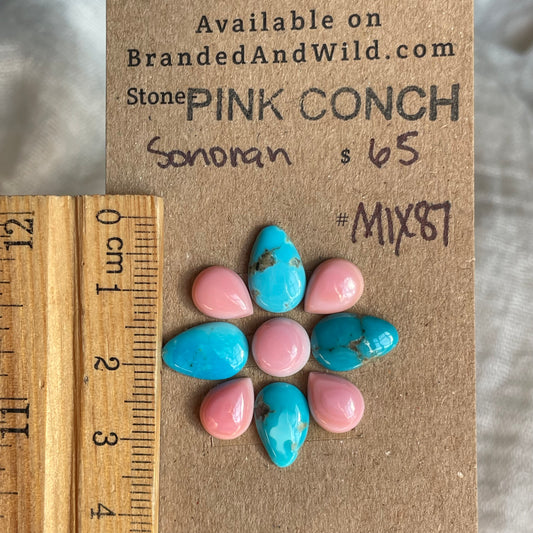 Pink Conch / Sonoran Cabochon - MIX87