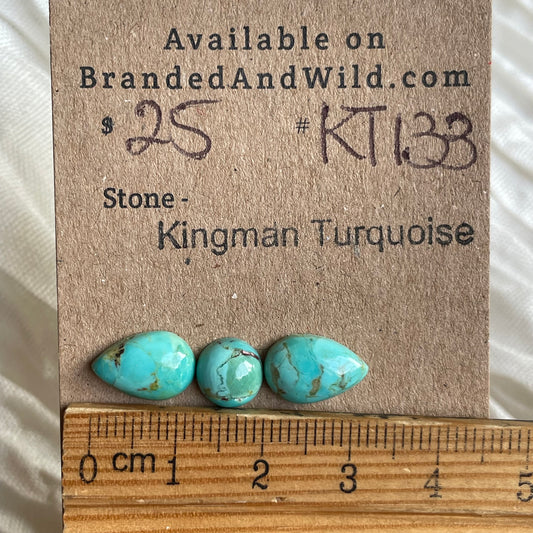 Kingman Turquoise Cabochon - KT133 D06A24FB-B7C9-46D3-8469-4B6EA4BF402D Brandedandwild.com