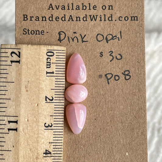 Pink Opal cabochon￼- P08 D07B5CE3-F2D0-4DE4-A0A7-391C3C731EF7 Brandedandwild.com
