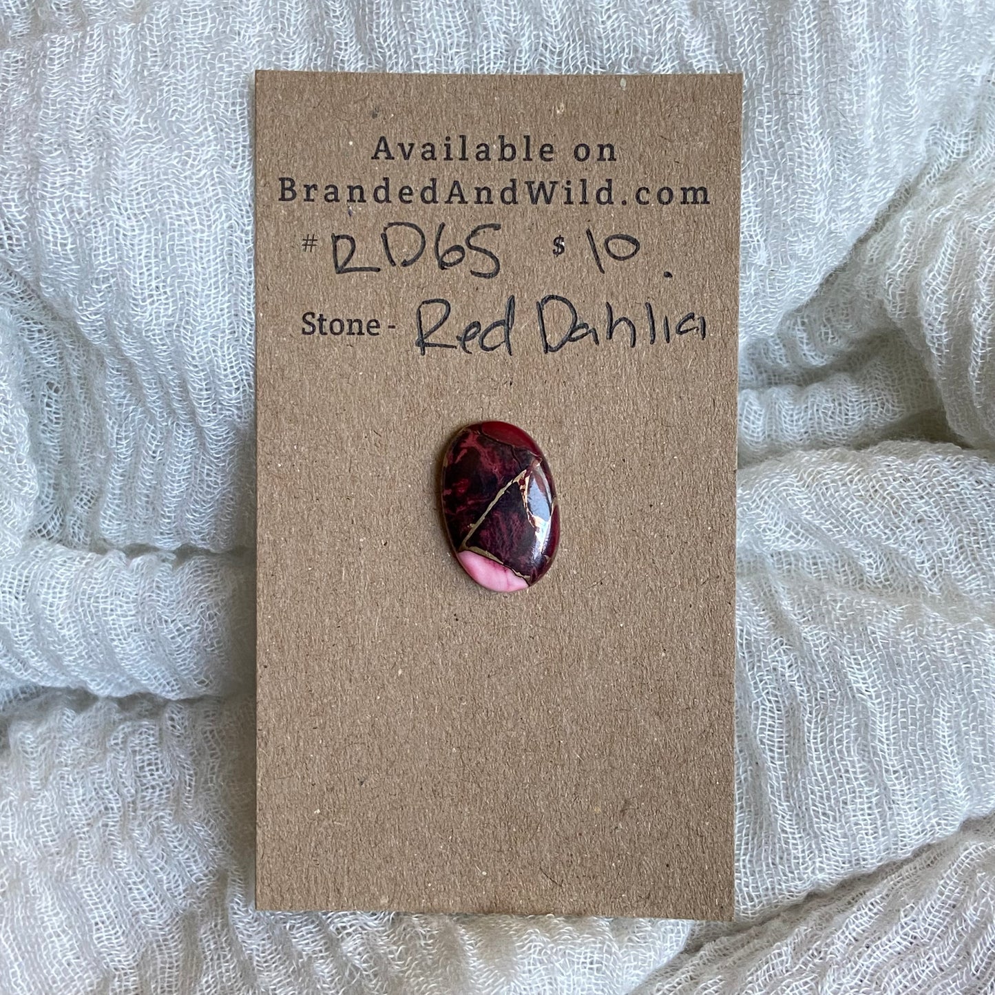 Red Dahlia Cabochon - RD65