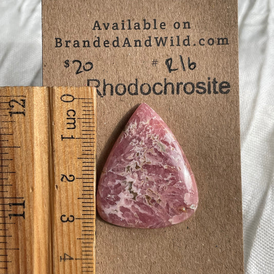Rhodochrosite Cabochon - R16 D08D0531-6198-4190-A9DD-5359B7AFB33A Brandedandwild.com