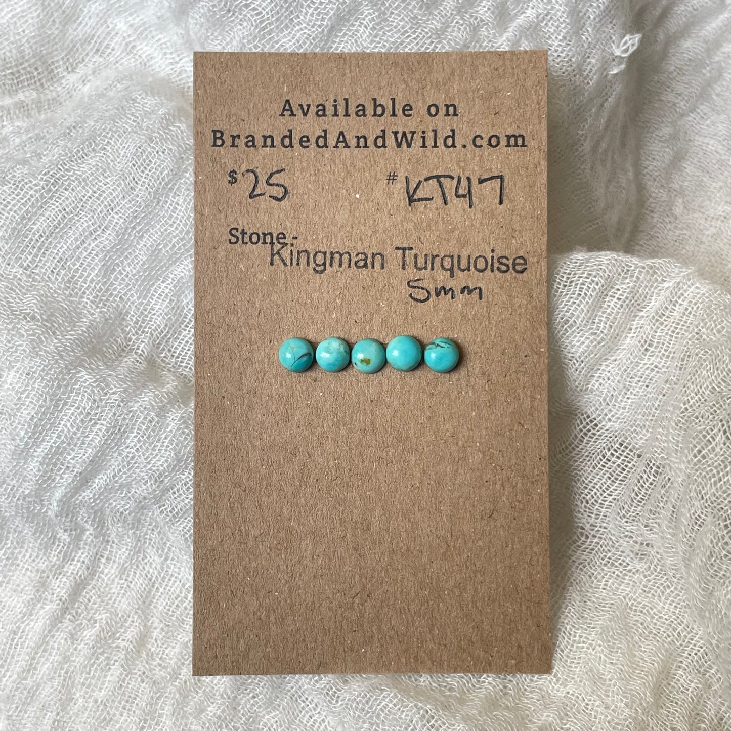 Kingman Turquoise Cabochon - KT47 D099A0D4-D46C-4020-A356-8A0AA1DC79AF Brandedandwild.com