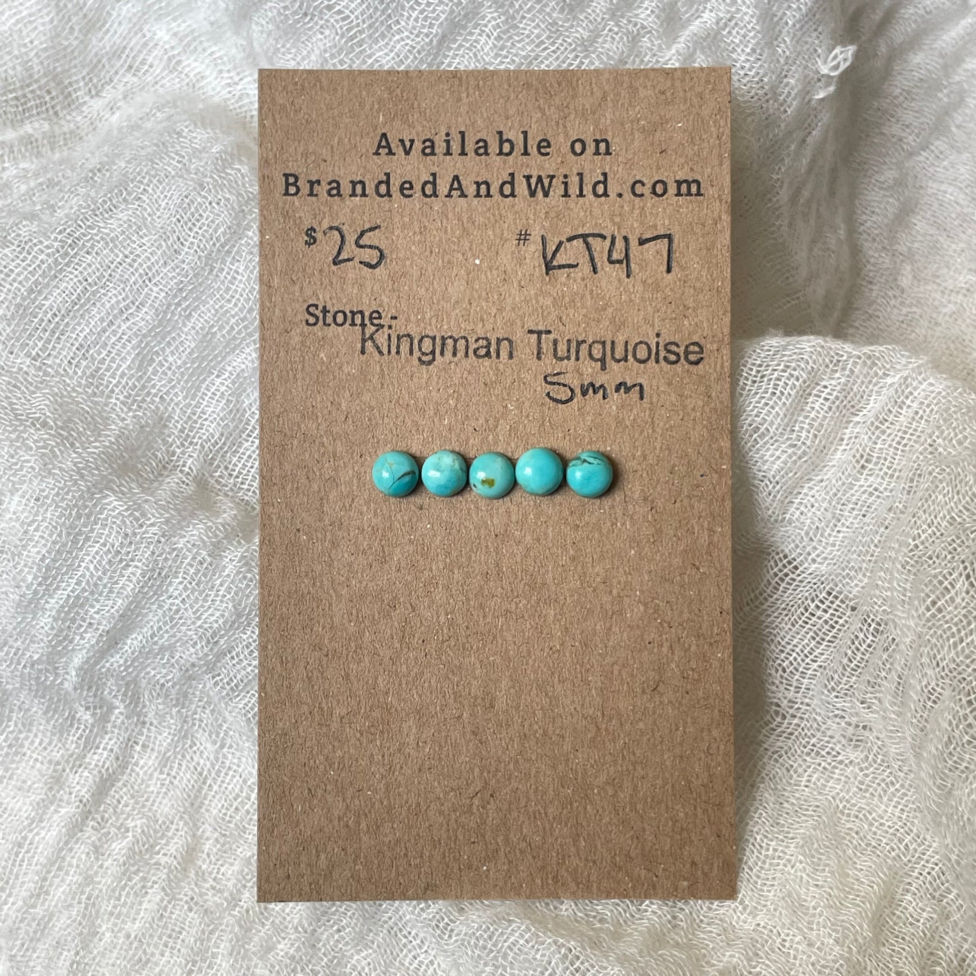 Kingman Turquoise Cabochon - KT47 D099A0D4-D46C-4020-A356-8A0AA1DC79AF Brandedandwild.com