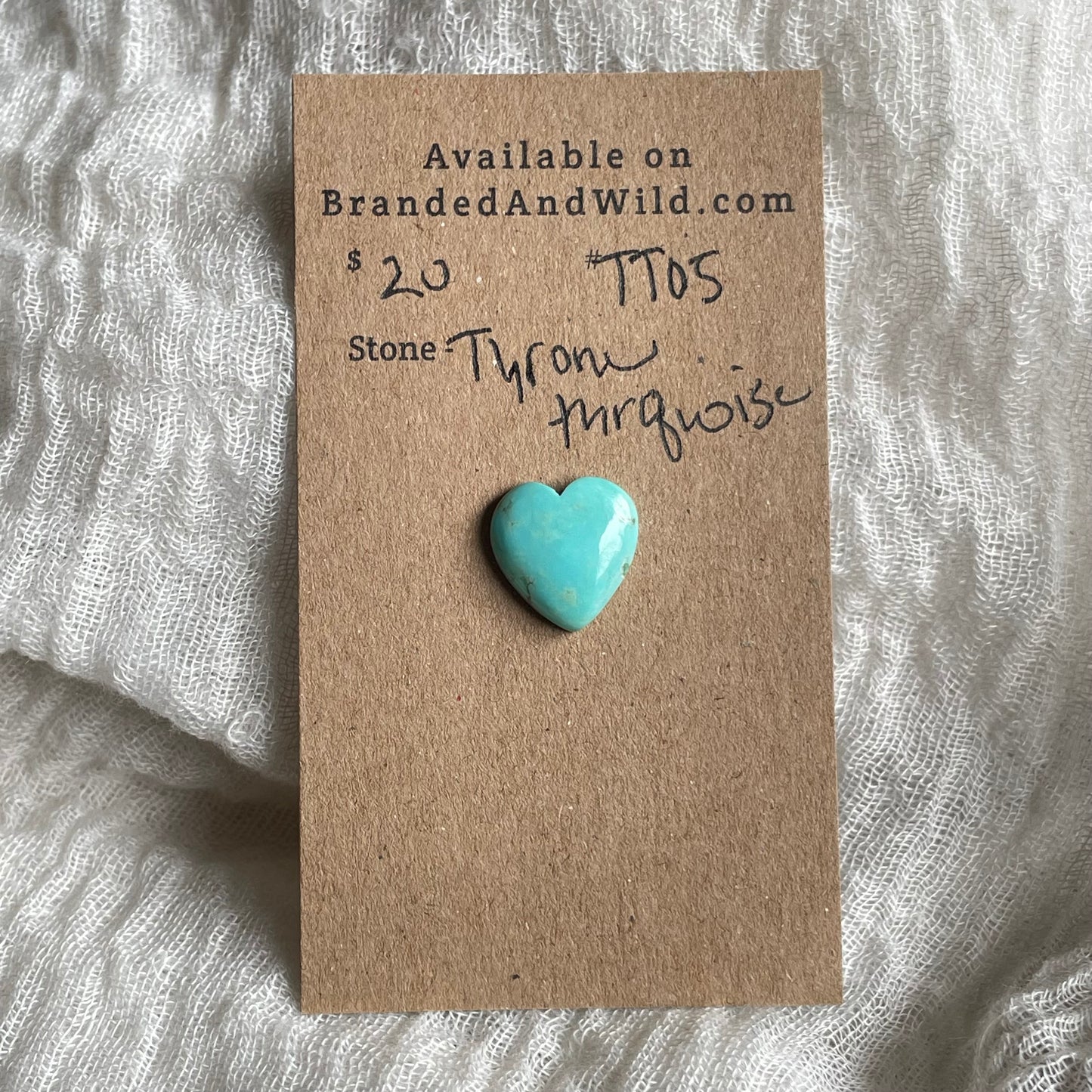 Tyrone Turquoise Cabochon - TT05 D0B7662B-0501-45F7-9E01-ED7A9A7DB549 Brandedandwild.com