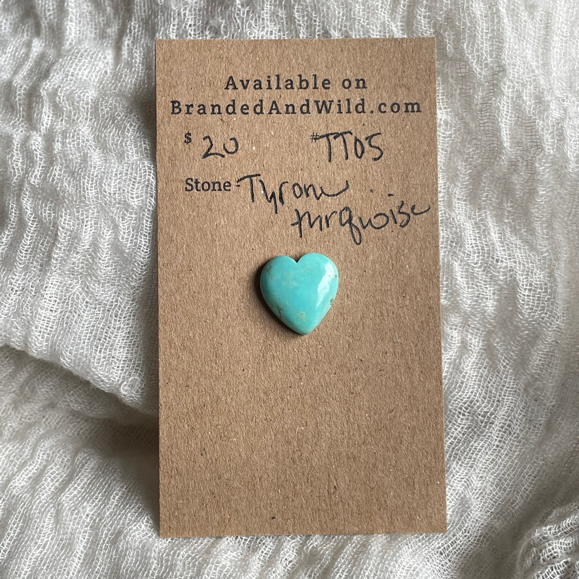Tyrone Turquoise Cabochon - TT05 D0B7662B-0501-45F7-9E01-ED7A9A7DB549 Brandedandwild.com
