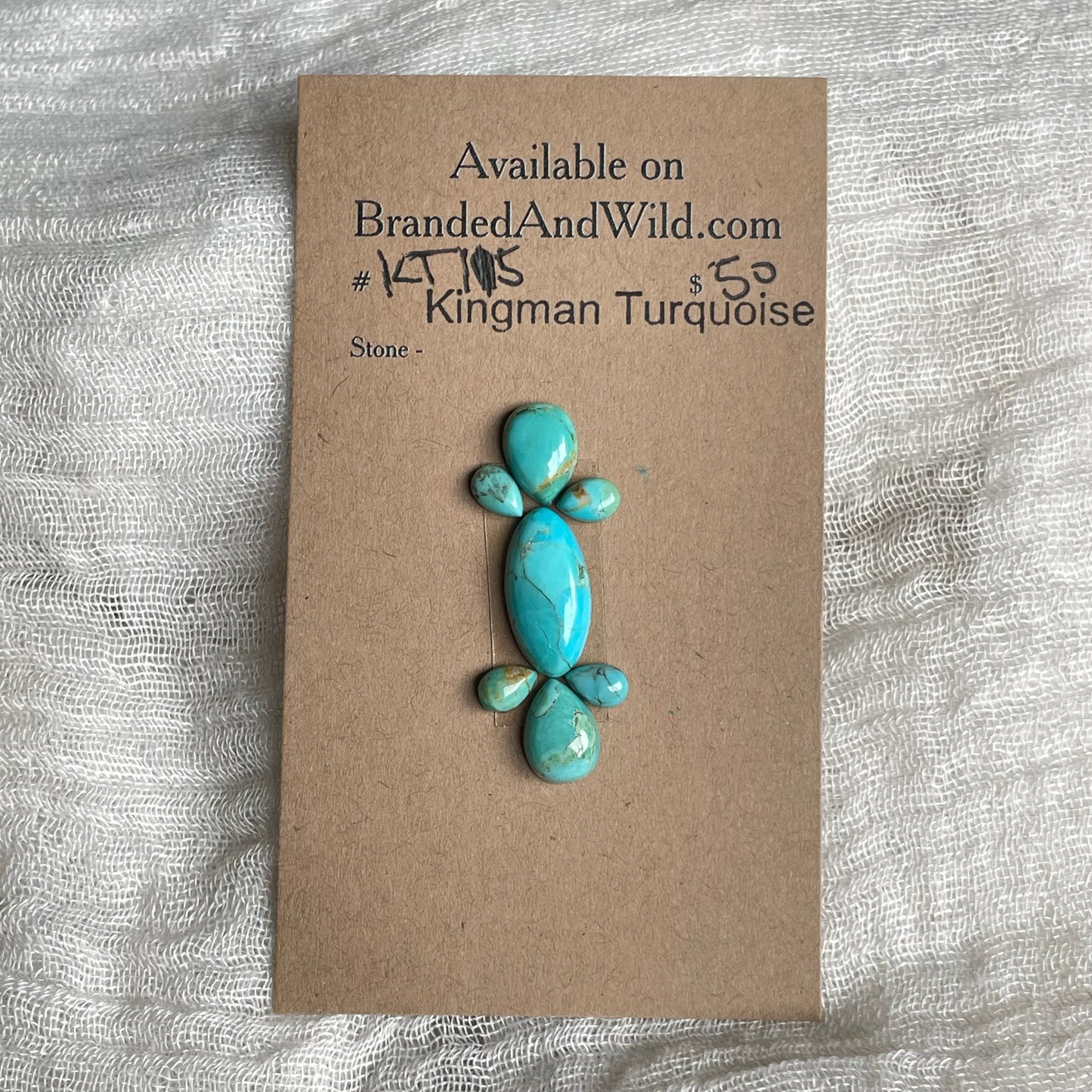 Kingman Turquoise Cabochon - KT115 D0BD72EA-1B4A-4B28-8367-C160635B40DC Brandedandwild.com
