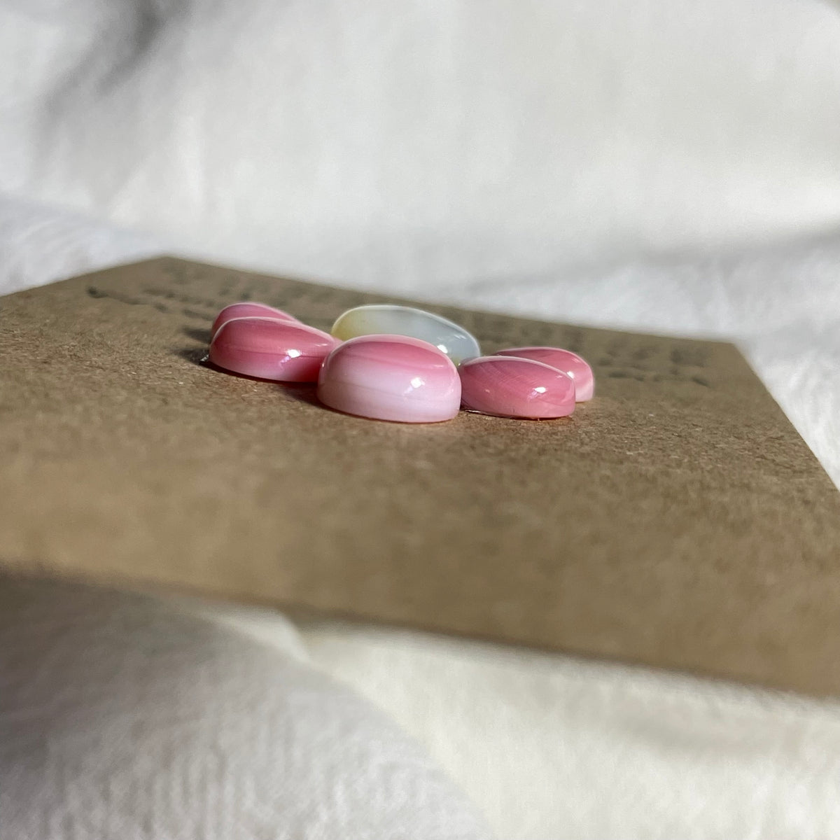 Pink Conch / Kingman Turquoise Cabochon - MIX126