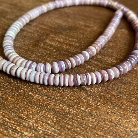 Natural Wampum Quahog Shell 5mm 16" - WQB03 D0FCE00D-F6FC-4A9A-B2EA-367477996FD1 Brandedandwild.com