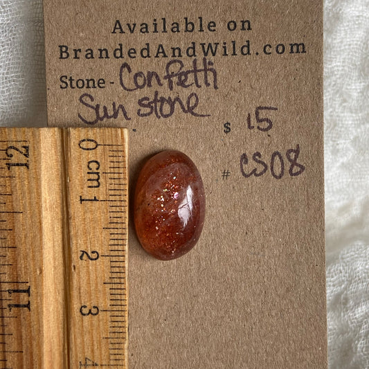Confetti Sunstone Cabochon - CS08 D11411E6-E6A8-4A8F-8A65-071DDA4833AD Brandedandwild.com