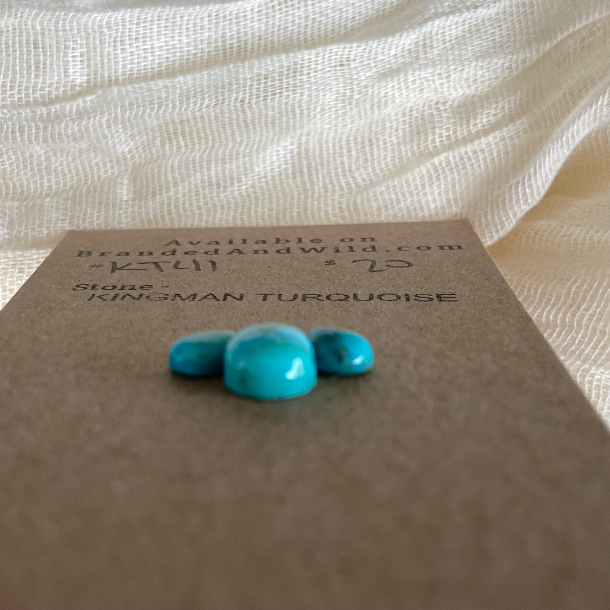Kingman Turquoise Cabochon - KT41 D11EBF4F-49C2-4496-9DC6-3FB4BC6DDF47 Brandedandwild.com
