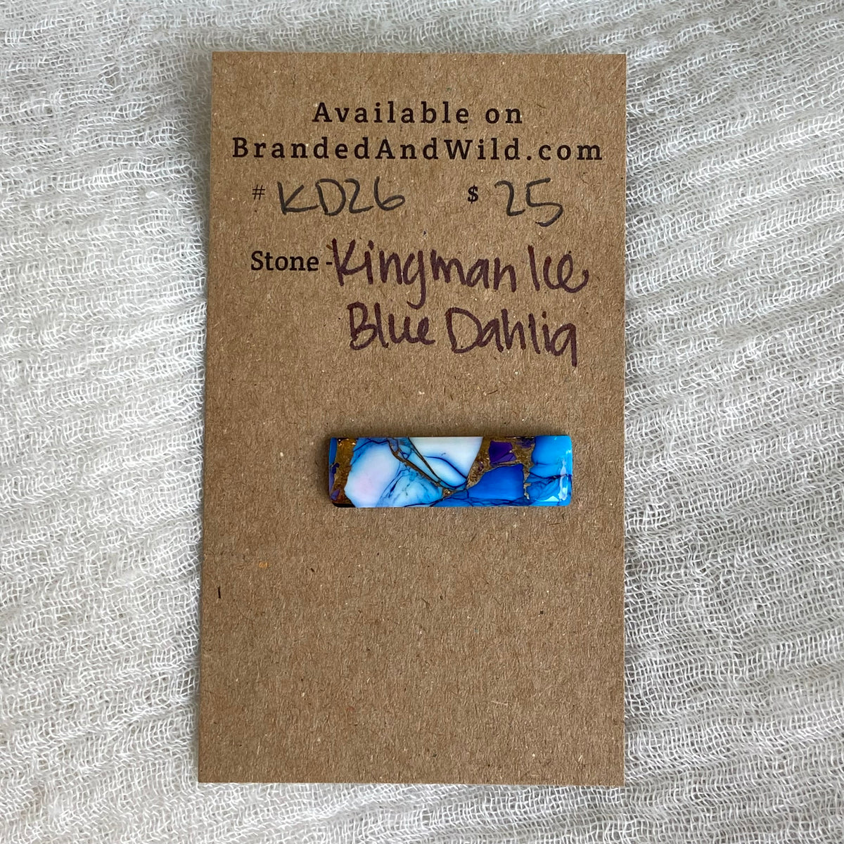 Kingman Ice Blue Dahlia Cabochon - KD26