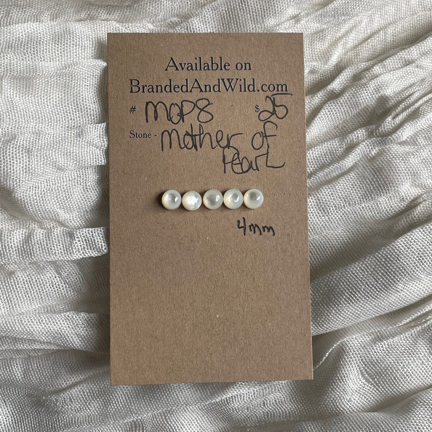 Mother of Pearl Cabochon - MOP8 D120E251-E4BF-4C0A-B1B0-D7F9DE36E8CE Brandedandwild.com