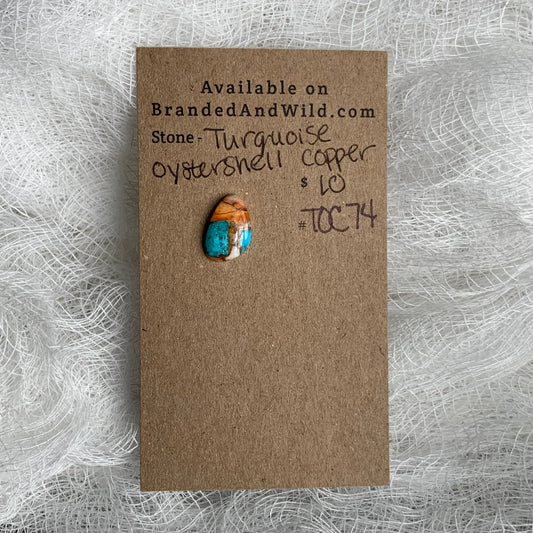 Turquoise, Oystershell, Copper Cabochon - TOC74