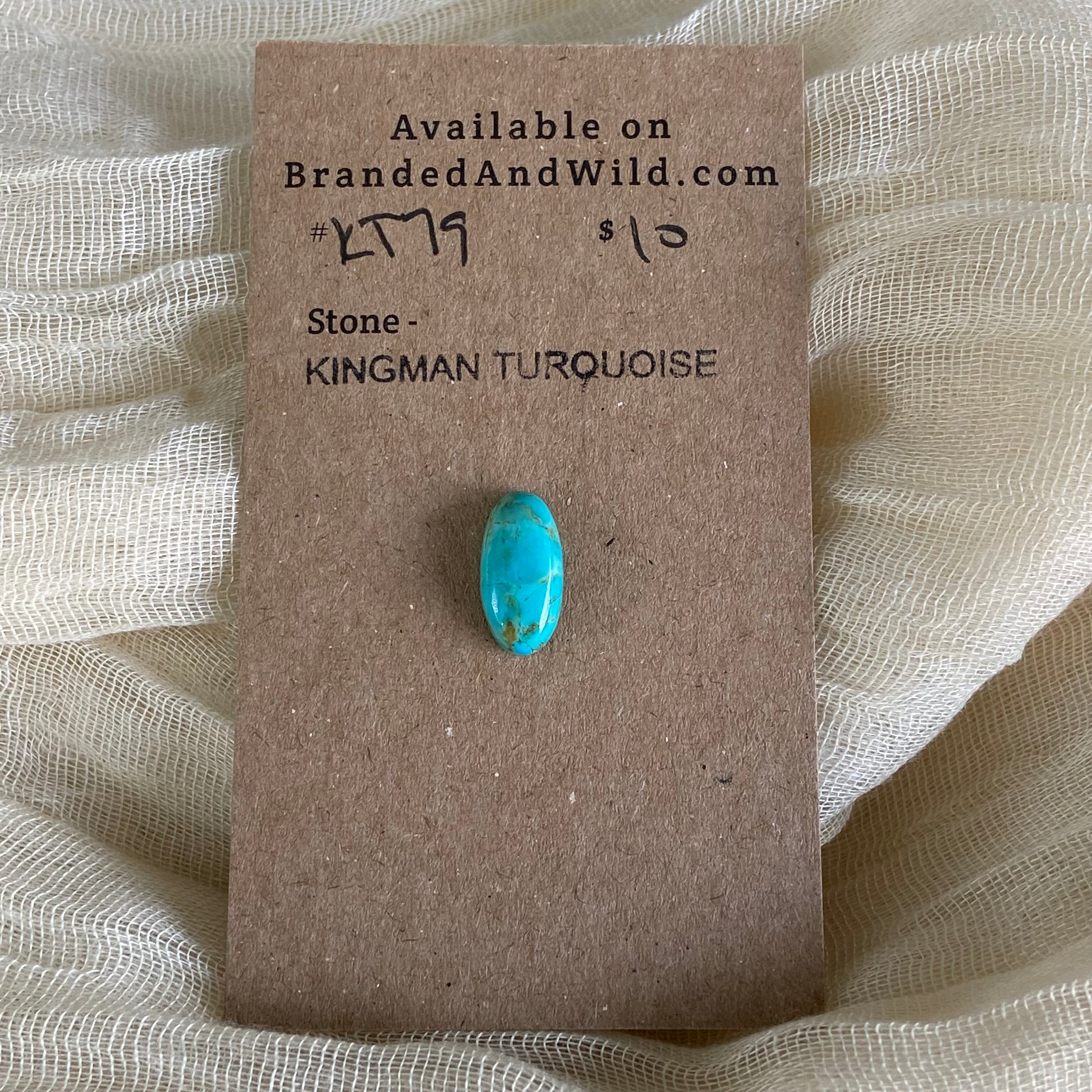 Kingman Turquoise Cabochon - KT79 D134D7C1-5D6E-4F61-86DA-5F0CA29BE7C4 Brandedandwild.com