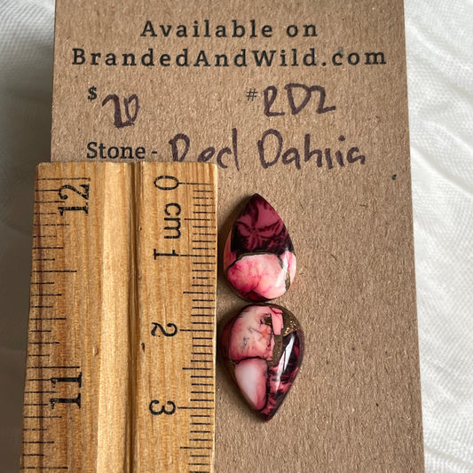 Red Dahlia Cabochon - RD2 D13DABF4-B787-4C70-8FF2-57B6AEB5AC1F Brandedandwild.com