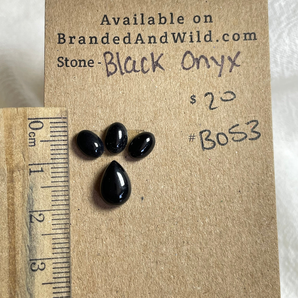 Black Onyx - Cabochon - B053 D19640D4-B654-4E4B-9143-5DDF7DC1D261 Brandedandwild.com