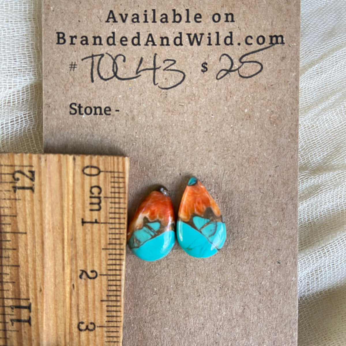 Turquoise, Oyster Shell, Copper Cabochon - TOC43 D1AB8BD6-07EC-4745-B3E4-78B29F6BCF72 Brandedandwild.com