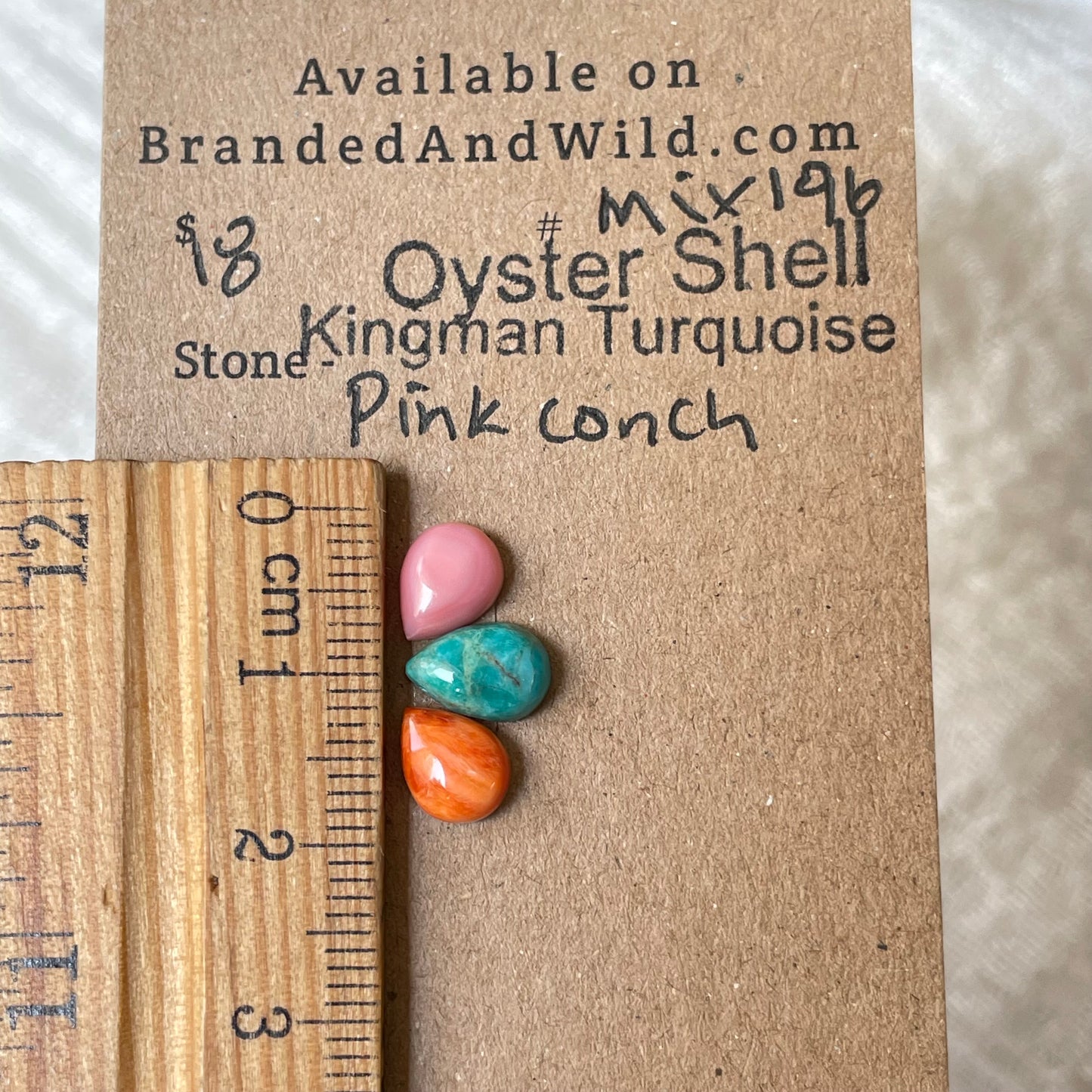 Kingman / Oyster Shell / Pink Conch Cabochon - Mix196 D1AF6464-8E7A-4FB1-91C5-9D17B26F5F6C Brandedandwild.com