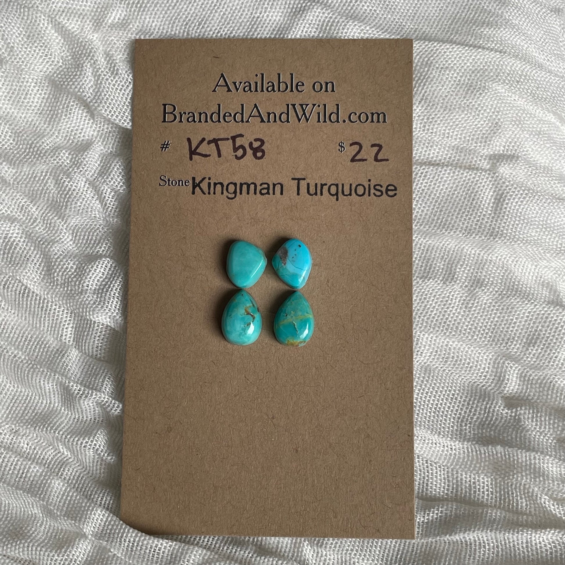 Kingman Turquoise Cabochon - KT58 D1C25CDE-CEAC-461B-BE88-39002113F5A6 Brandedandwild.com