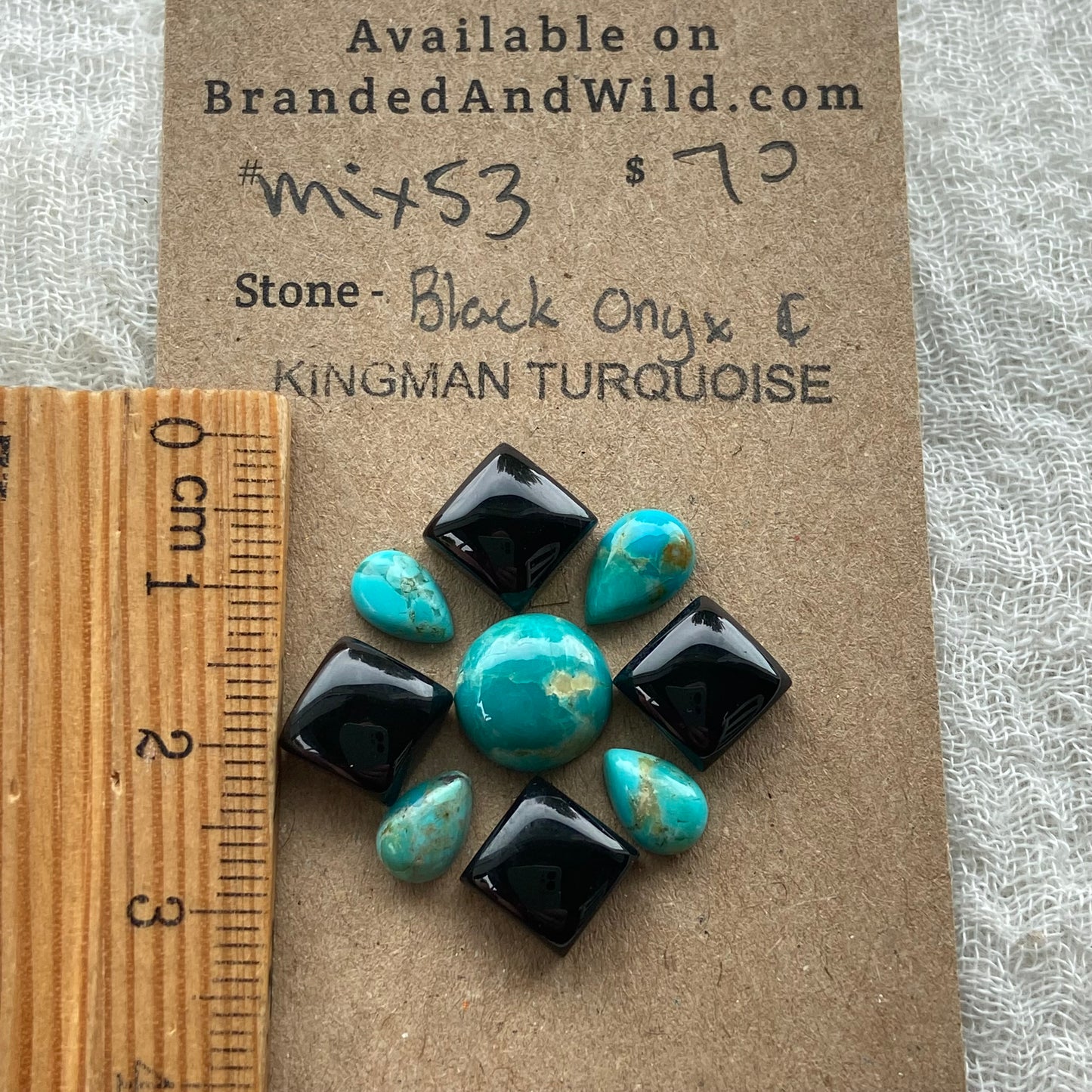 Kingman / Black Onyx Cabochon - Mix53