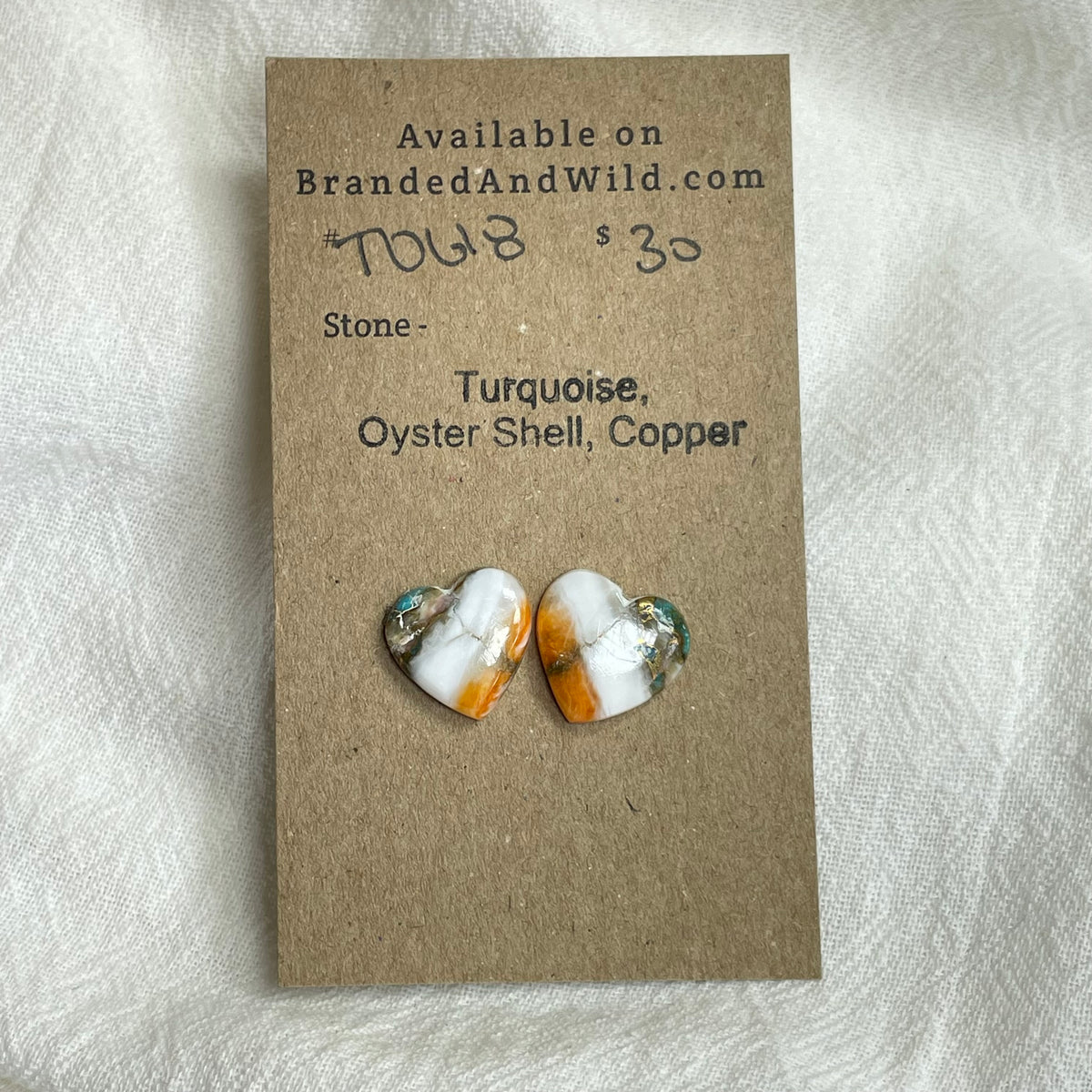 Turquoise, Oyster Shell, Copper Cabochon - TOC18