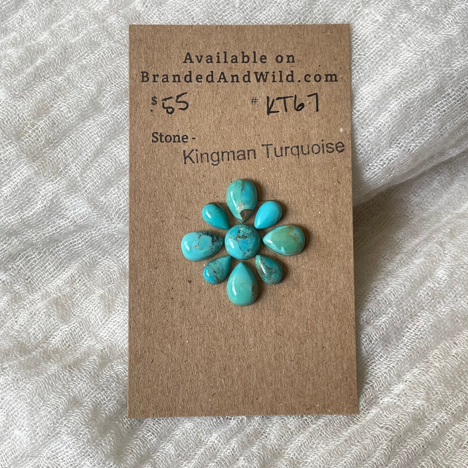 Kingman Turquoise Cabochon - KT67 D1E166DB-0EEF-4942-AE33-A8CC16158165 Brandedandwild.com