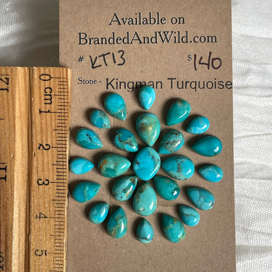 Kingman Turquoise Cabochon - KT13 D1E2EF86-B287-473D-85F4-7A7B204F1AEE Brandedandwild.com