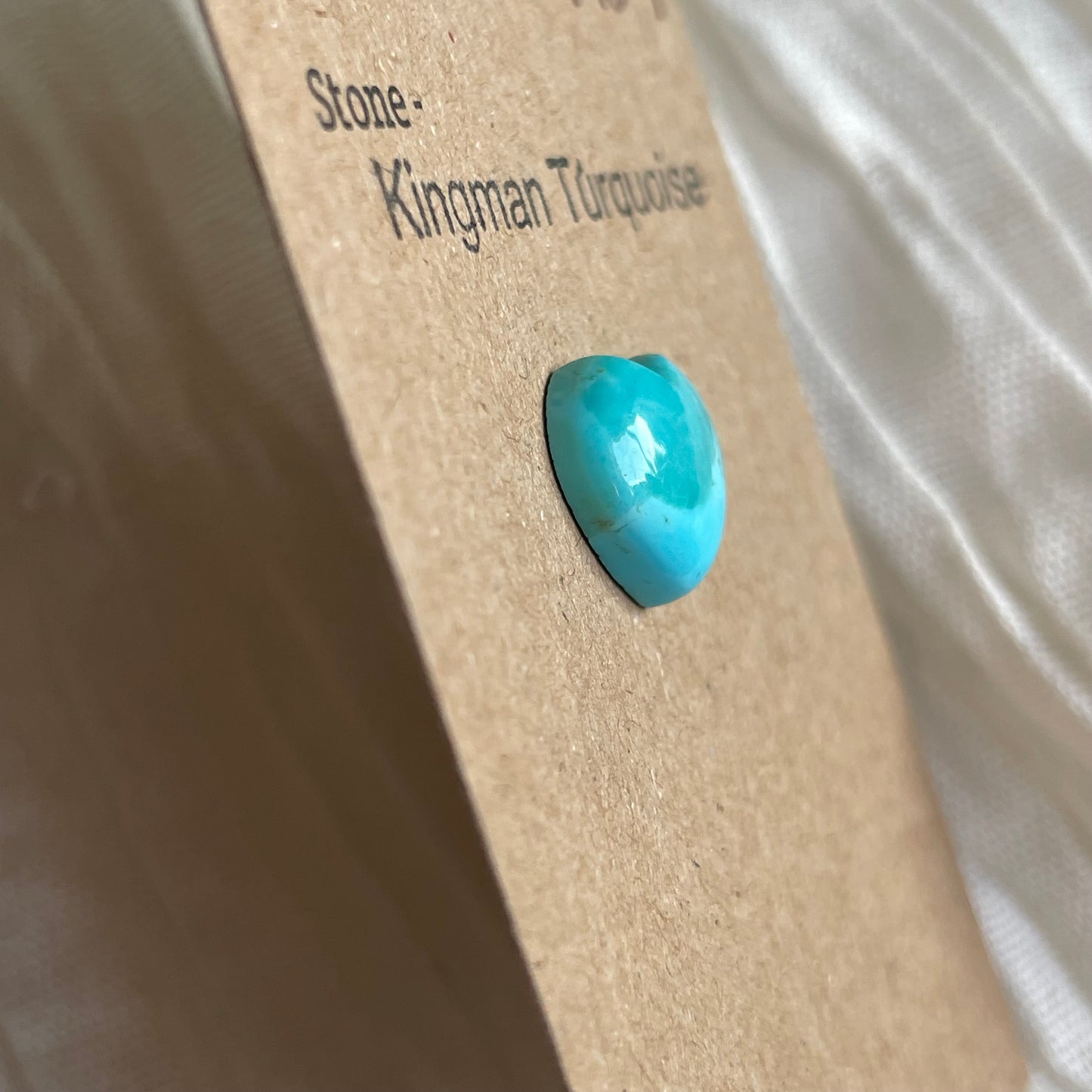 Kingman Turquoise Cabochon - KT124 D1F58E2A-7A6F-4B67-8D3A-EAF7EAA6DB41 Brandedandwild.com