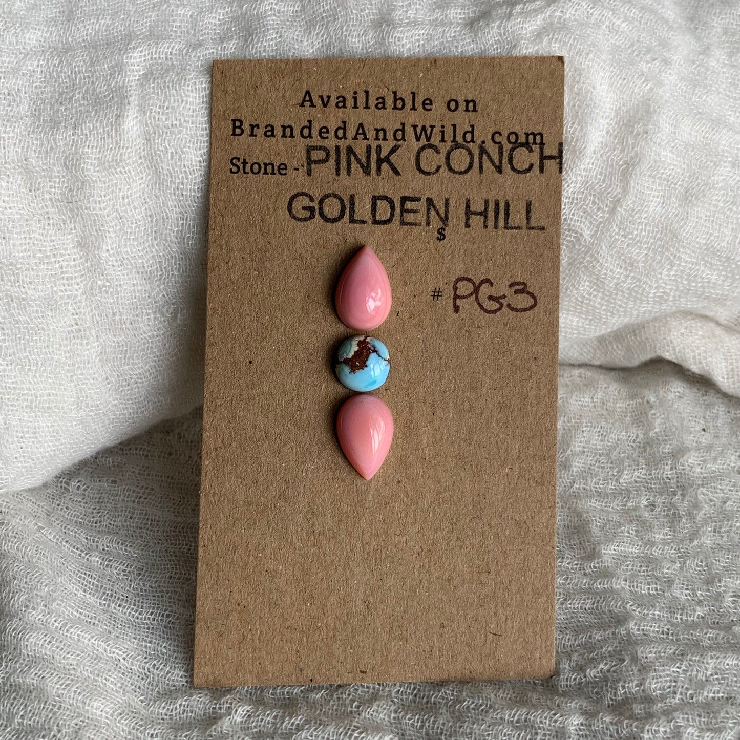 Pink Conch/Golden Hill Cabochon - PG3