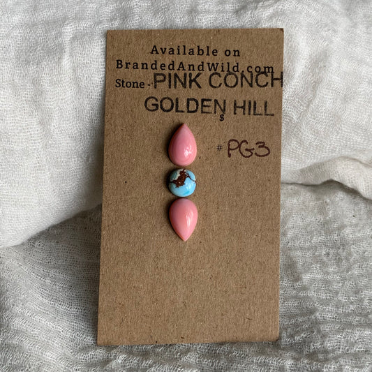 Pink Conch/Golden Hill Cabochon - PG3