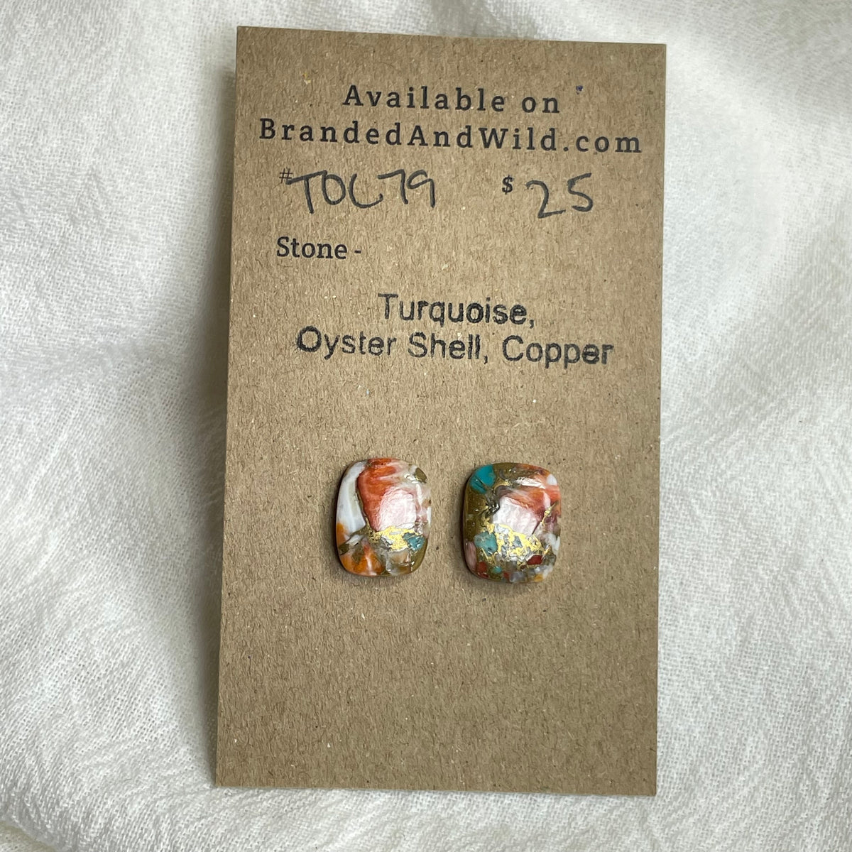 Turquoise, Oyster Shell, Copper Cabochon - TOC79