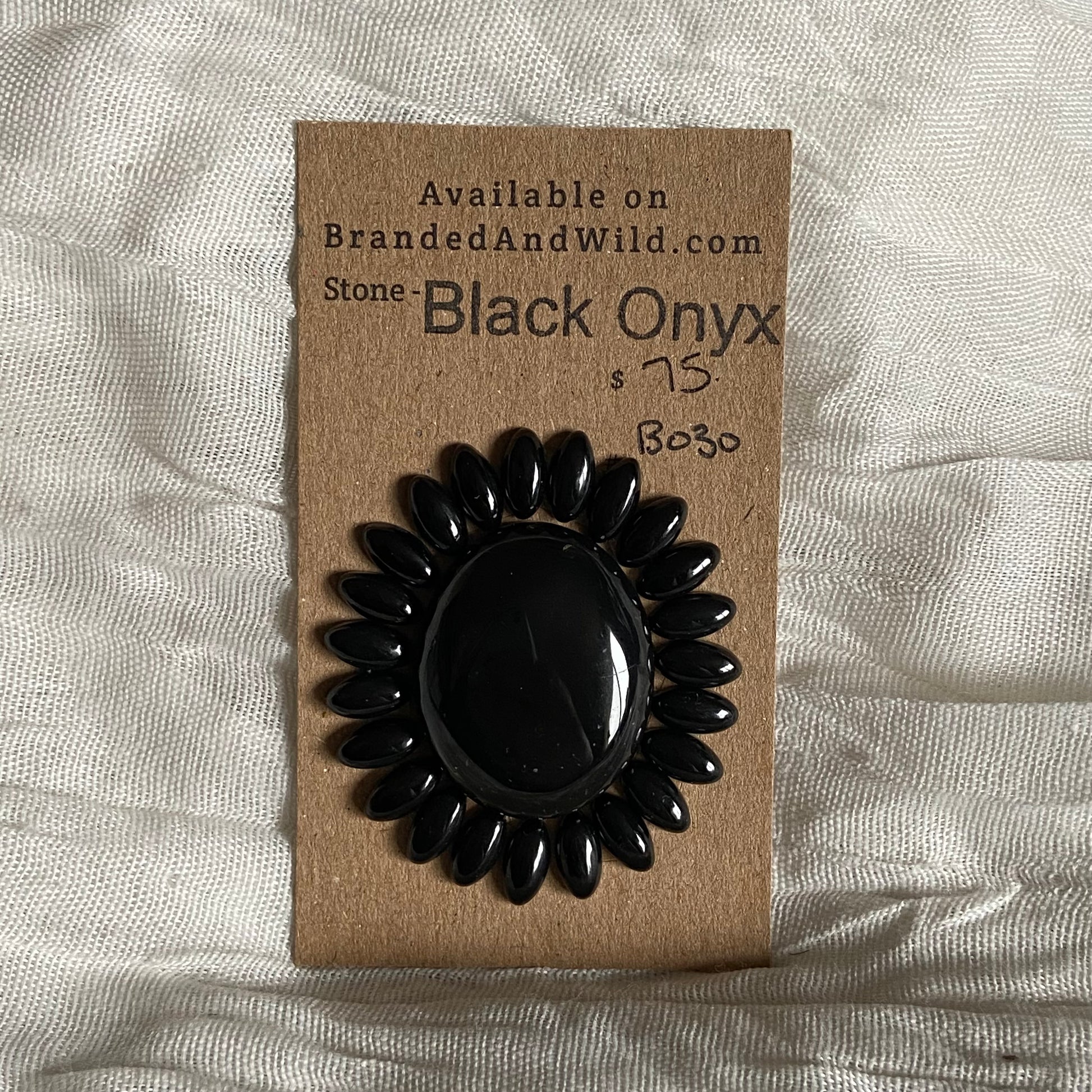 Black Onyx - Cabochon - B030 D20BAFFE-DE90-4D79-8DEF-5F4635515466 Brandedandwild.com