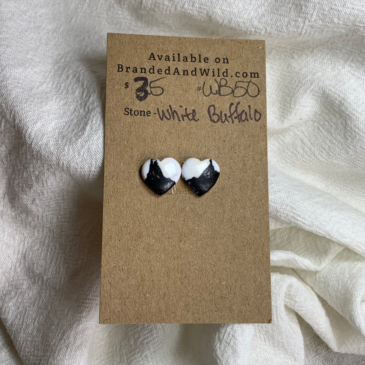 White Buffalo Cabochon - WB50 D2271CAA-D842-4951-82B5-CCDBDC0D8A26 Brandedandwild.com