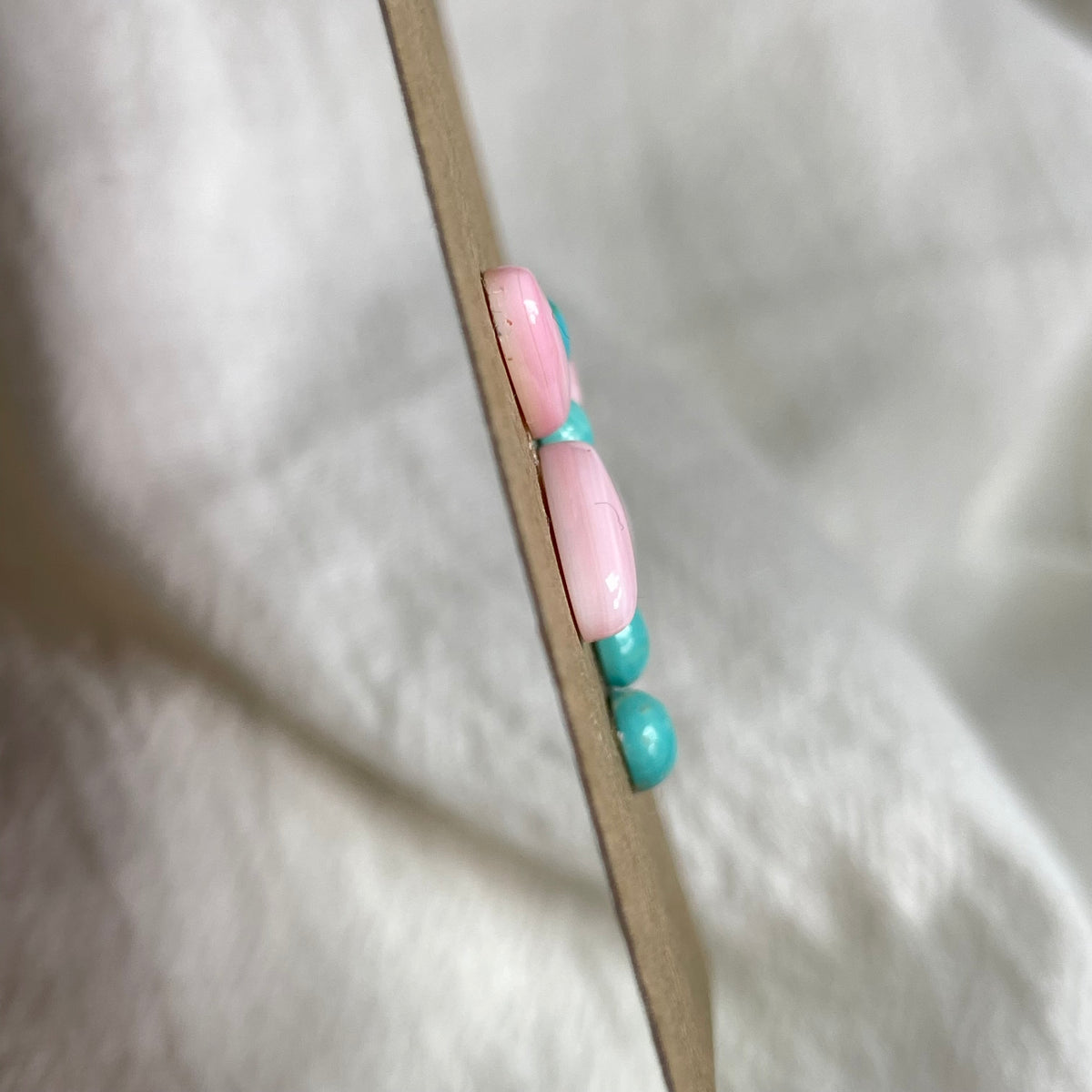 Pink Conch / Kingman Turquoise Cabochon - PK58 D227EC8D-8A65-442F-9AA9-C2586DEDFDBC Brandedandwild.com