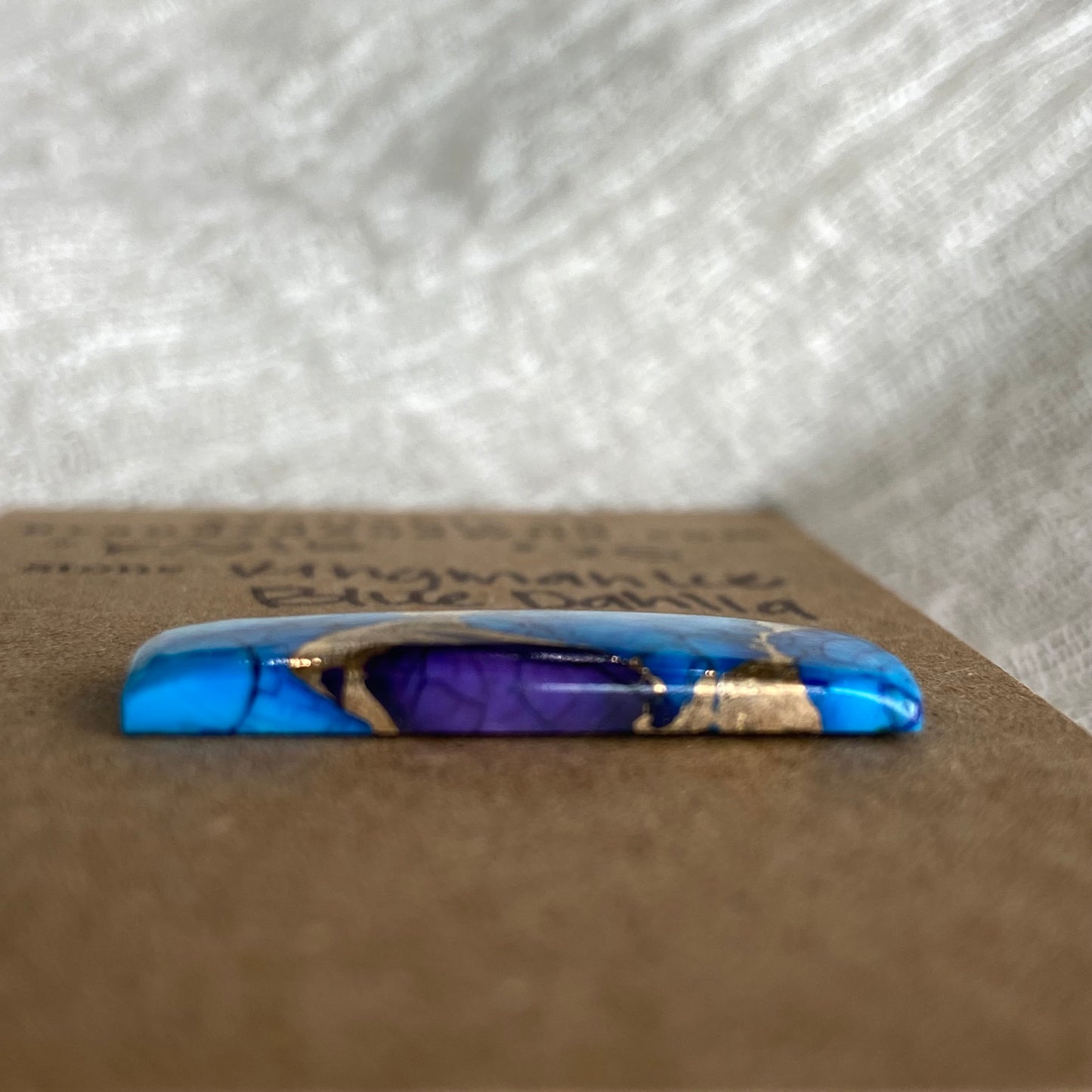 Kingman Ice Blue Dahlia Cabochon - KD16