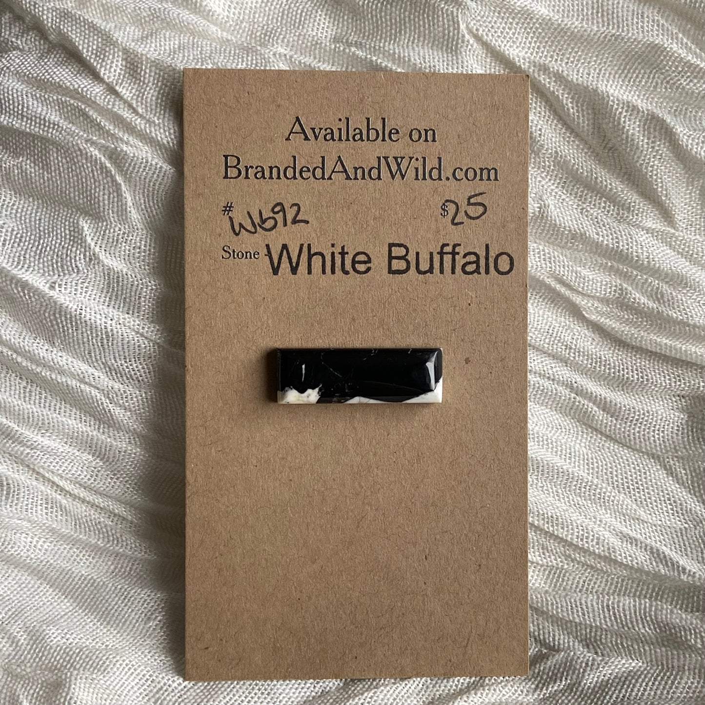 White Buffalo Cabochon - WB92 D262C4EF-9BE0-4FCF-8A3C-71CB74464412 Brandedandwild.com