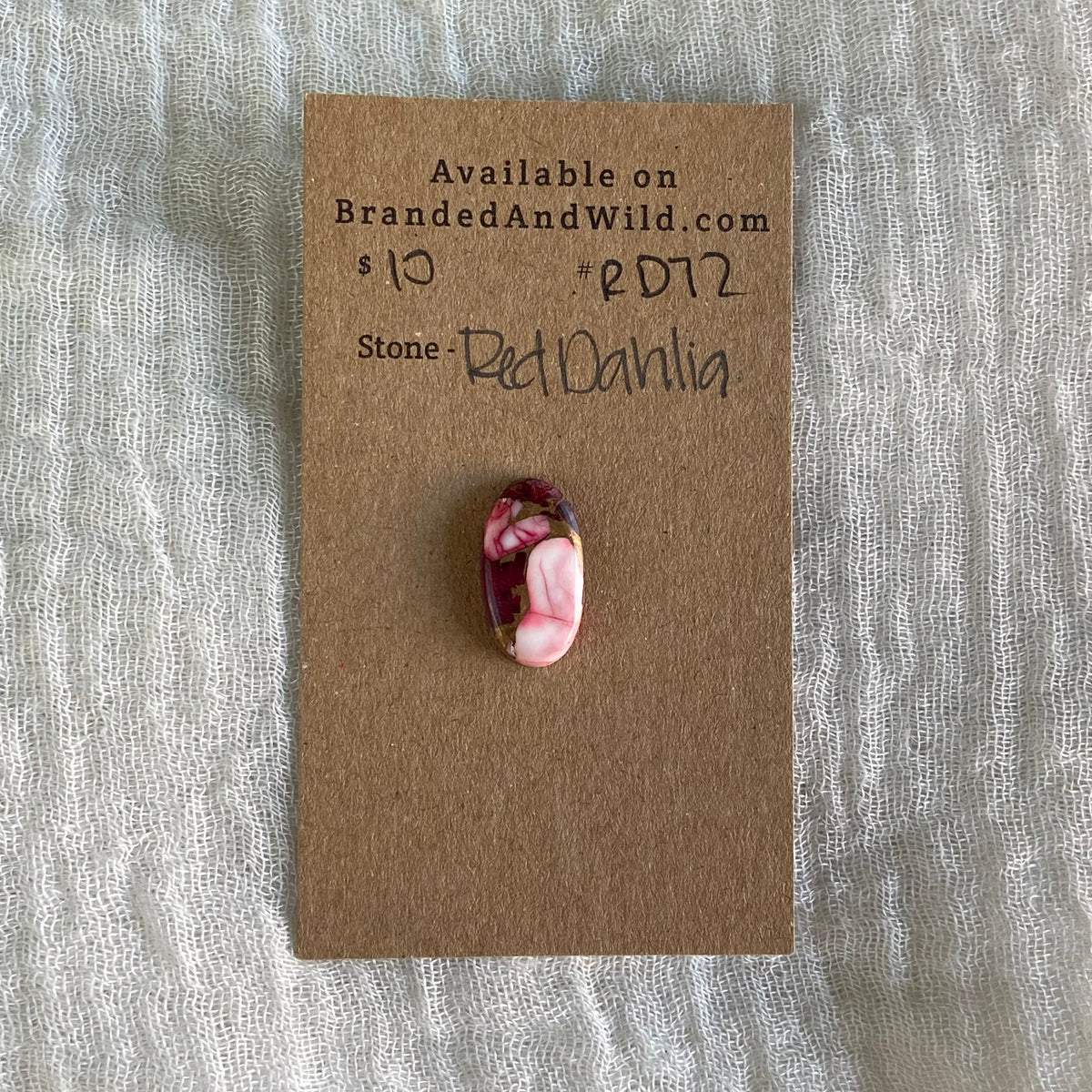 Red Dahlia Cabochon - RD72